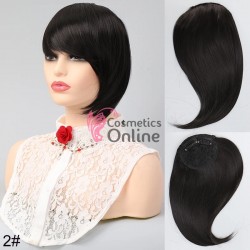 Breton din par artificial cu clips SW2332 Brunet Natural cu suvita lateral